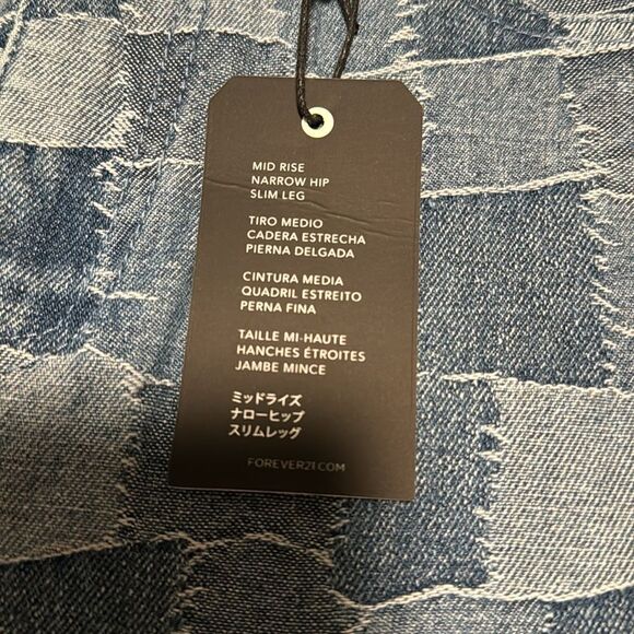 Plaid Jean Shorts Mens 33 - Picture 3 of 4